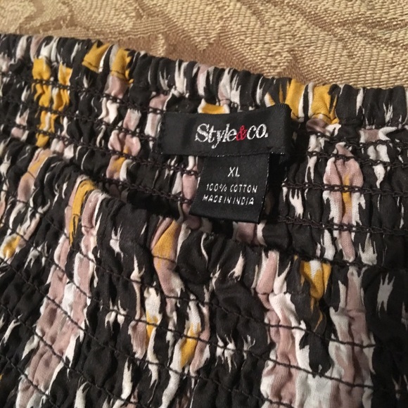 Style & Co Tribal Print Beaded Skirt XL - Picture 4 of 6